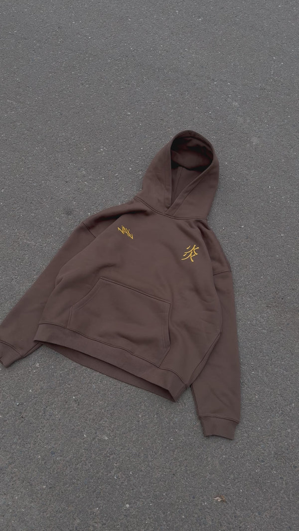 PRE-ORDER: BROWN FIRE HOODIE