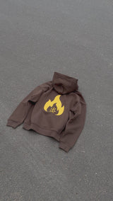 PRE-ORDER: BROWN FIRE HOODIE